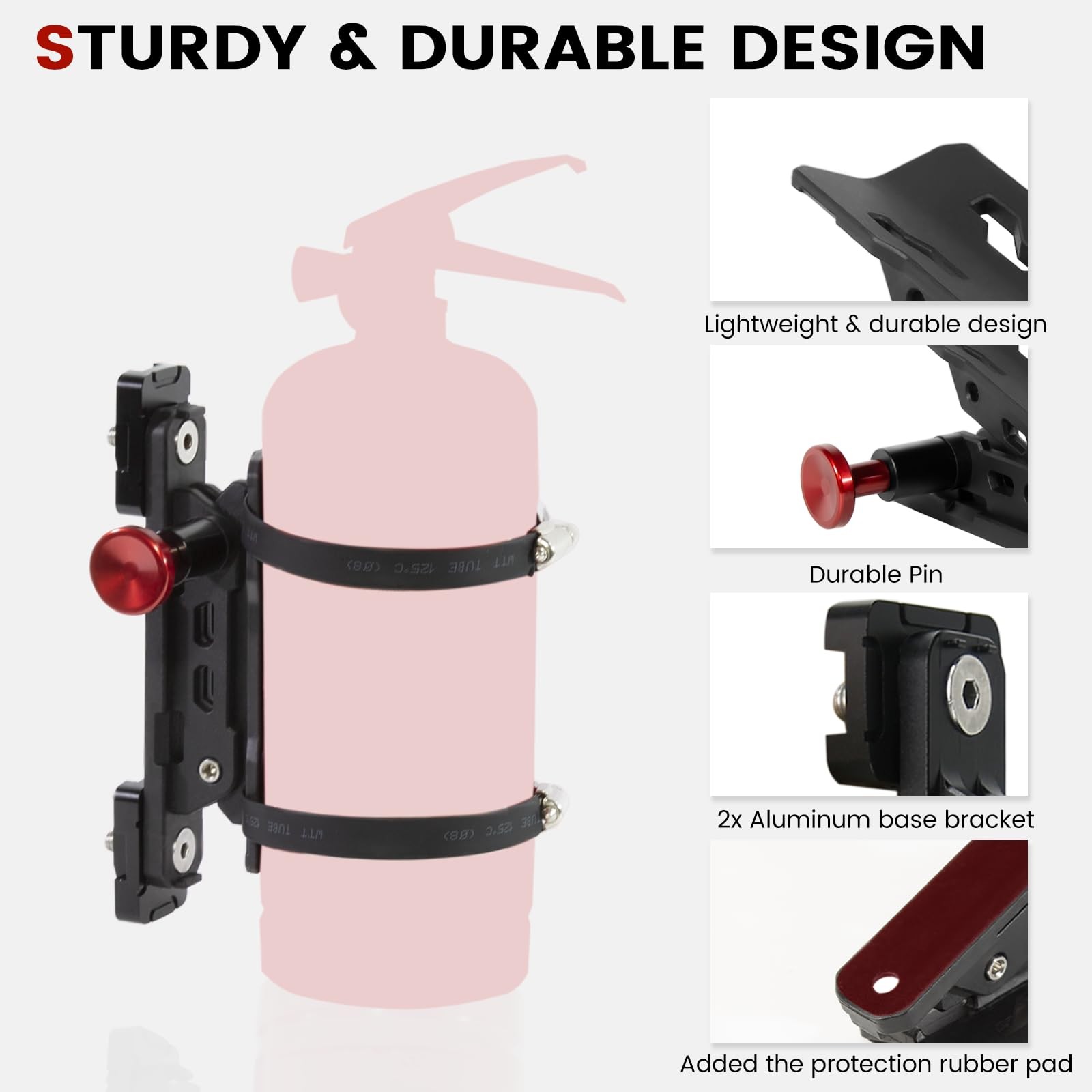 Molle Panel Fire Extinguisher Mount - Tactical Car Quick Release Fire Extingu...