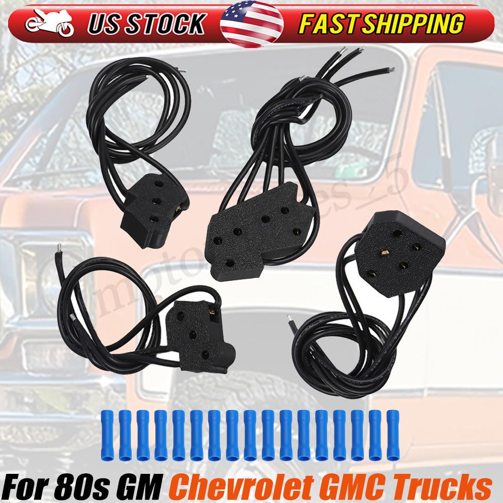L&R For 1981-87 GM Chevy Power Window Door Lock Switch Wire Pigtail Connector K5