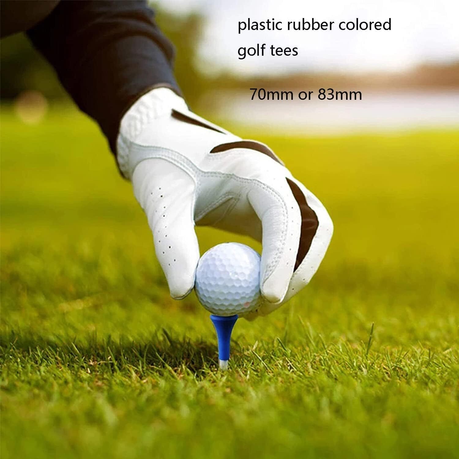 Golf Tees Plastic, Unbreakable Tee 3 1/4" Long Tees, Black & White