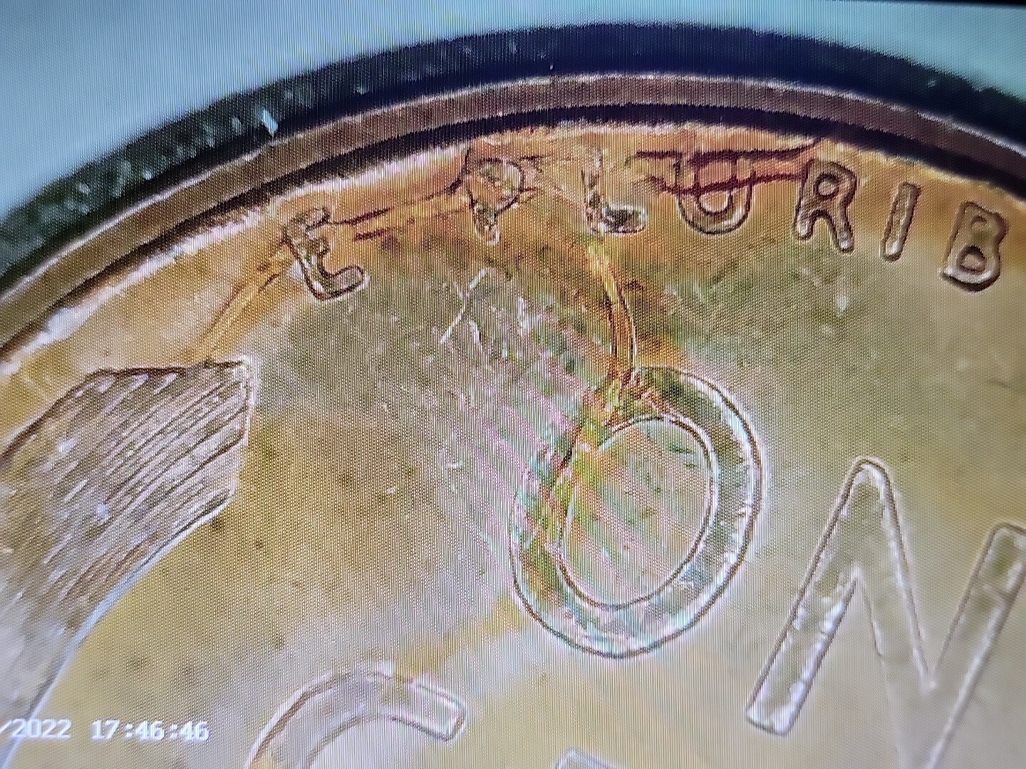 1939 Wheat Cent Penny Uncirculated Reverse Die Break - 5041
