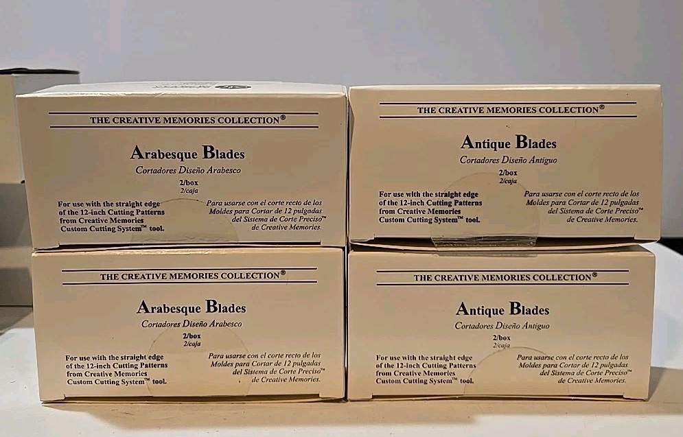 Creative Memories Antique & Arabesque Blades 2 boxes of 2 of each (4 boxes total