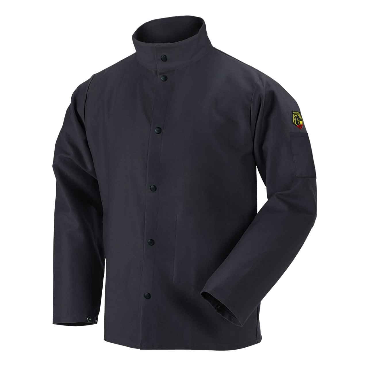 Black Stallion FBK9-30C Flame-Resistant Cotton Welding Jacket Black Large