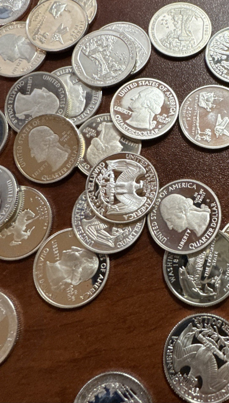 Proof Washington Quarters Roll of 40 Random Dates