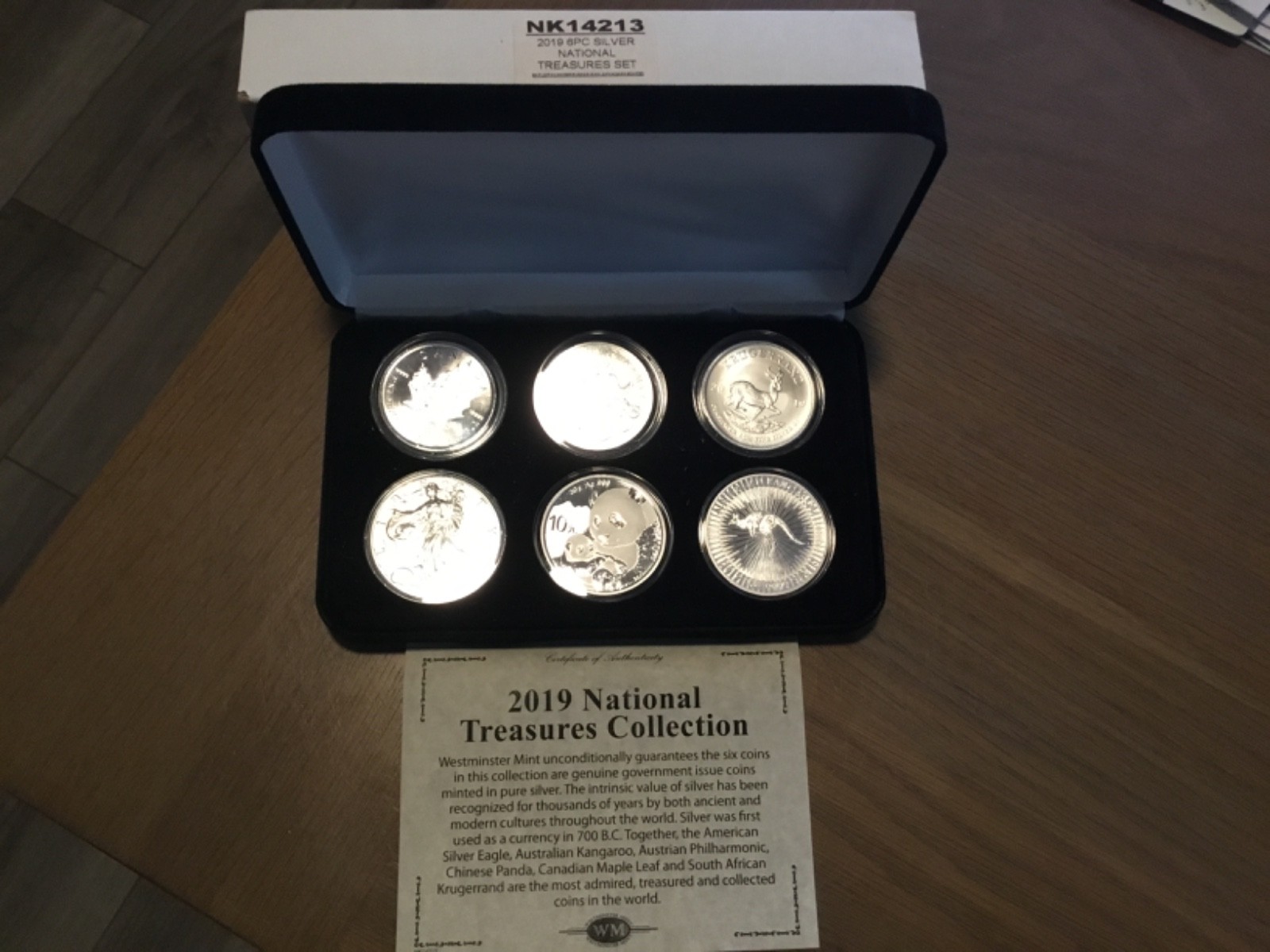 2019 Westminster Mint National Treasures 6pc Silver Coin Set-Coins are BU-W/COA!