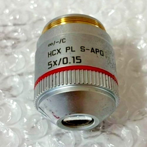 Leica HCX PL S-APO 5x/0.15 Microscope Objective Lens ∞/-/C No Fungus
