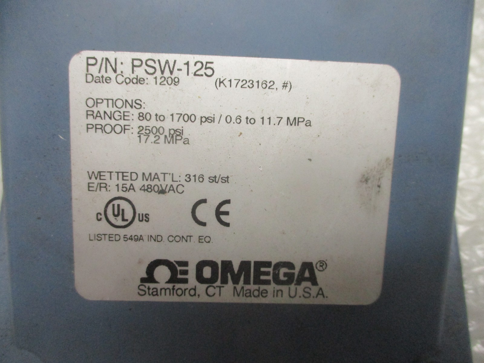 OMEGA PSW-125 COVER NSNP
