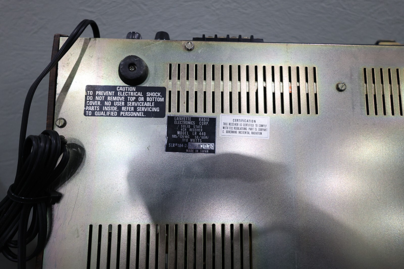 Lafayette Stereo Receiver Model LR-440 LIGHTS UP- Working