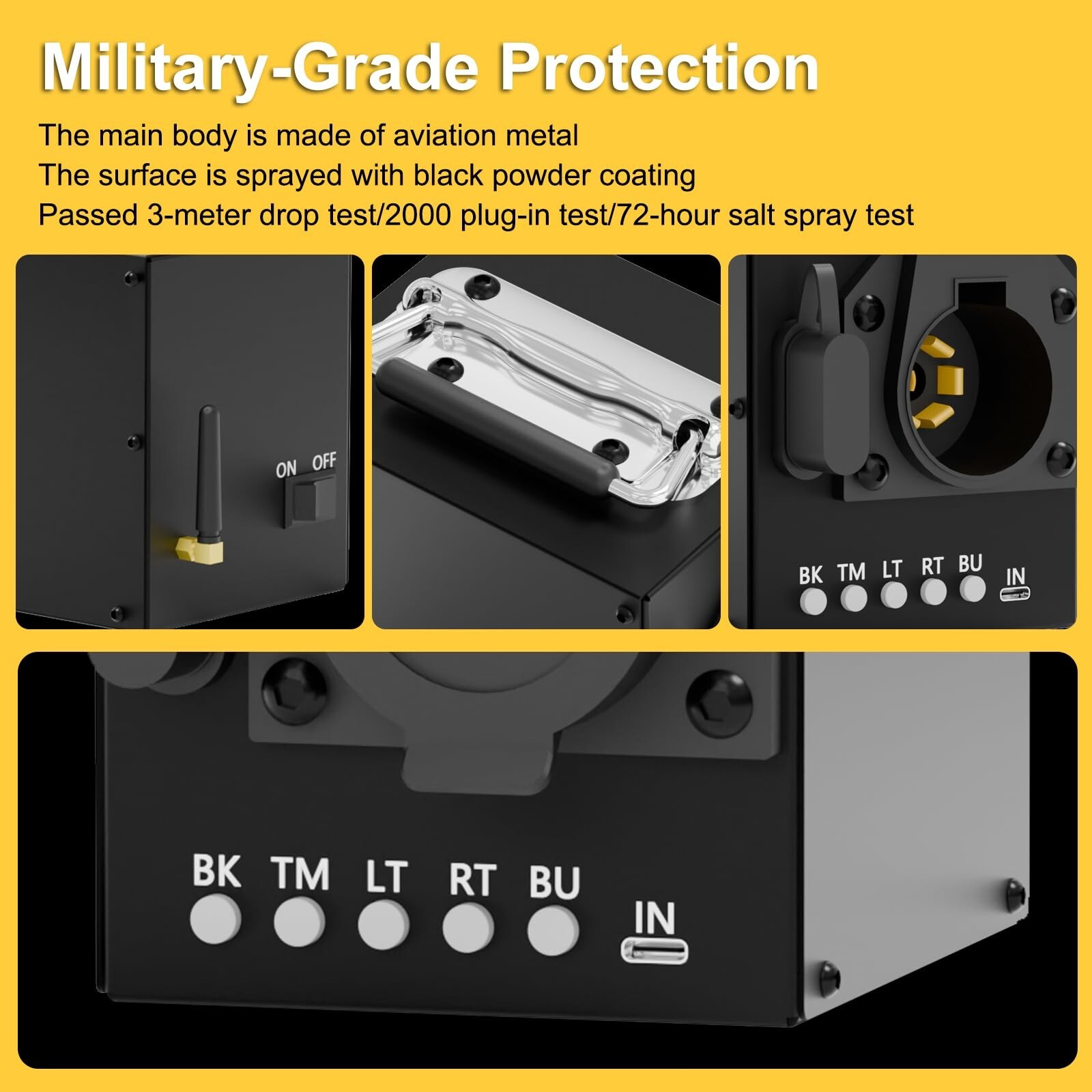 Portable Trailer Light Tester Box with 12V 10Ah Battery,Wireless Remote Control