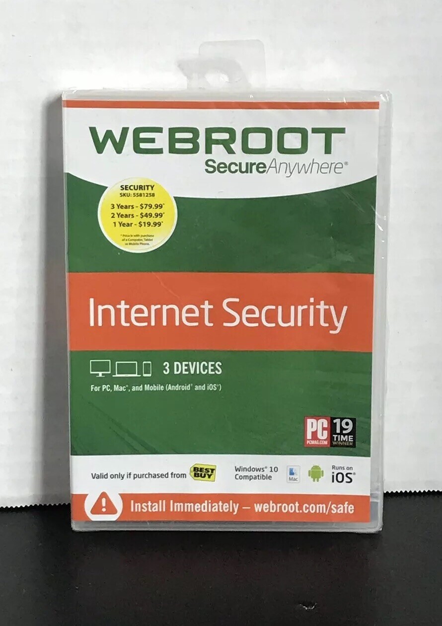 Webroot SecureAnywhere Internet Security 2017 for 3 Devices