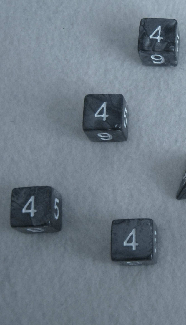 NEW Smoke Black  Set of 12 d6