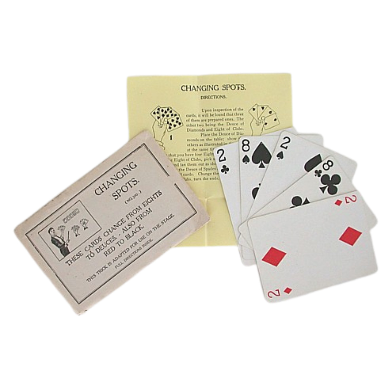 Vintage 1950 Changing Spots Card Magic Trick Gimmick Illusion Stage Envelope NOS