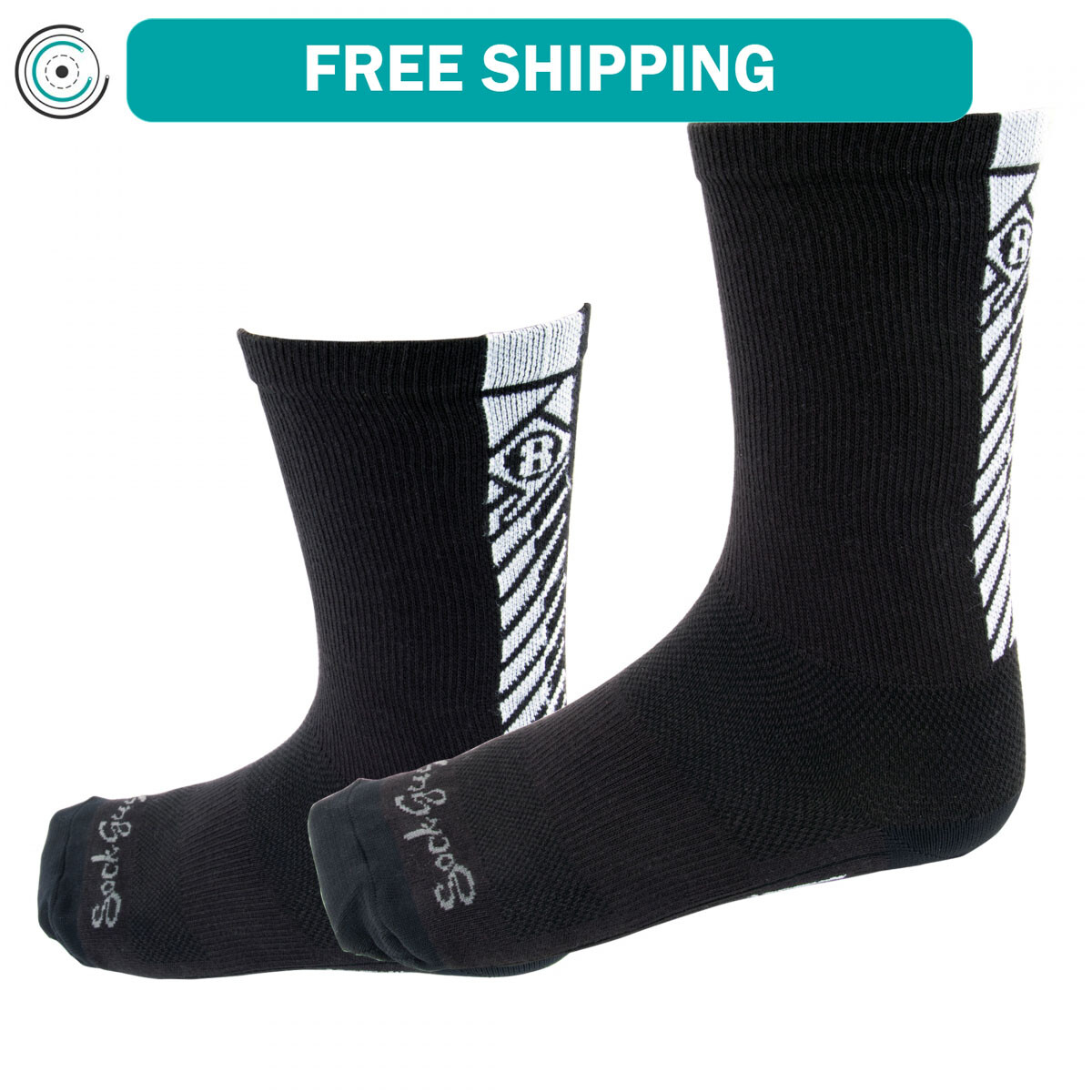Origin8 Speed Cycling Socks Black SM/MD Unisex Double-Stitched Heels And Toes