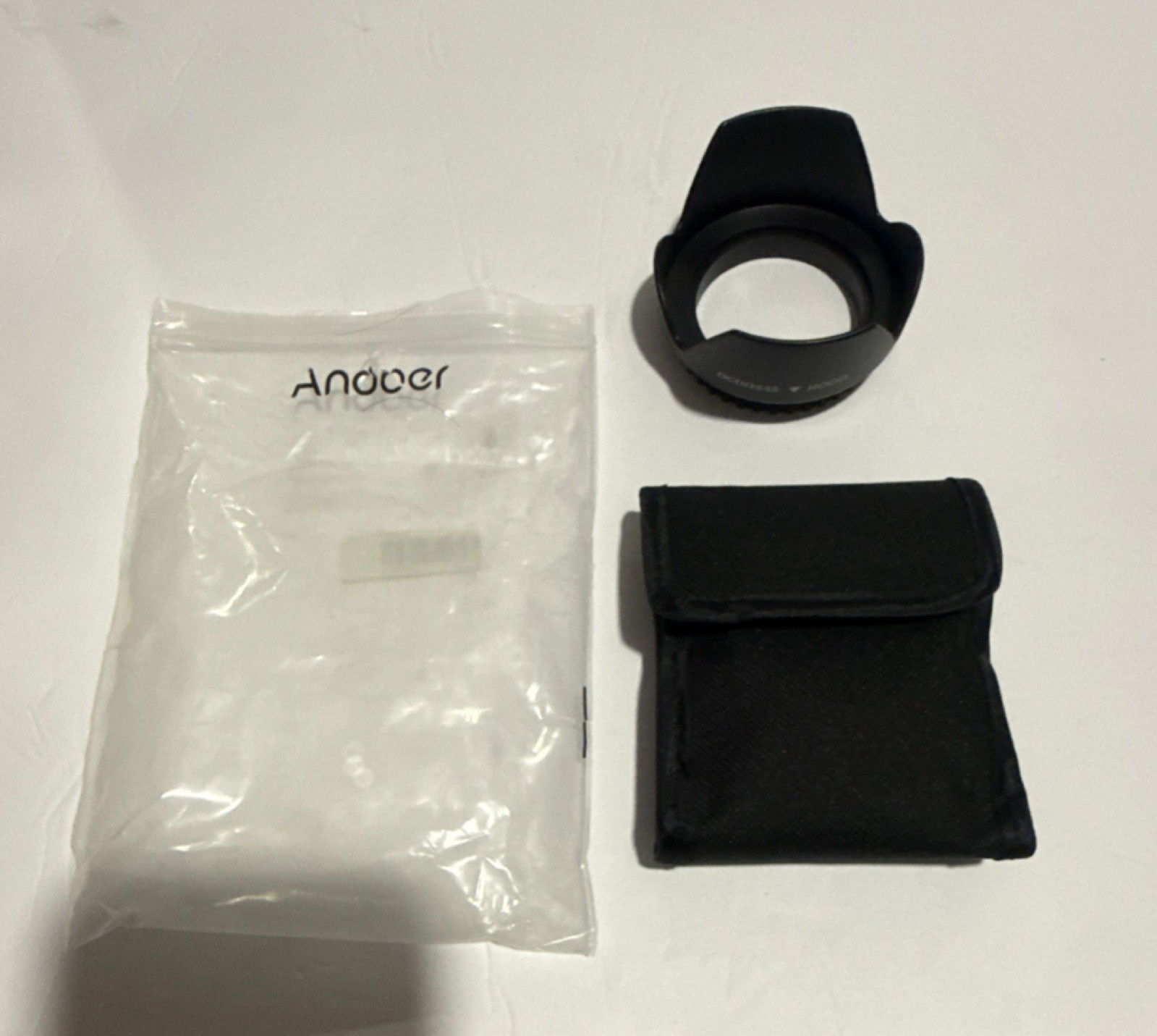 Andoer 55mm Lens Hood, UV, CPL, Star +8, Close-up +4 Filter Bundle with Case