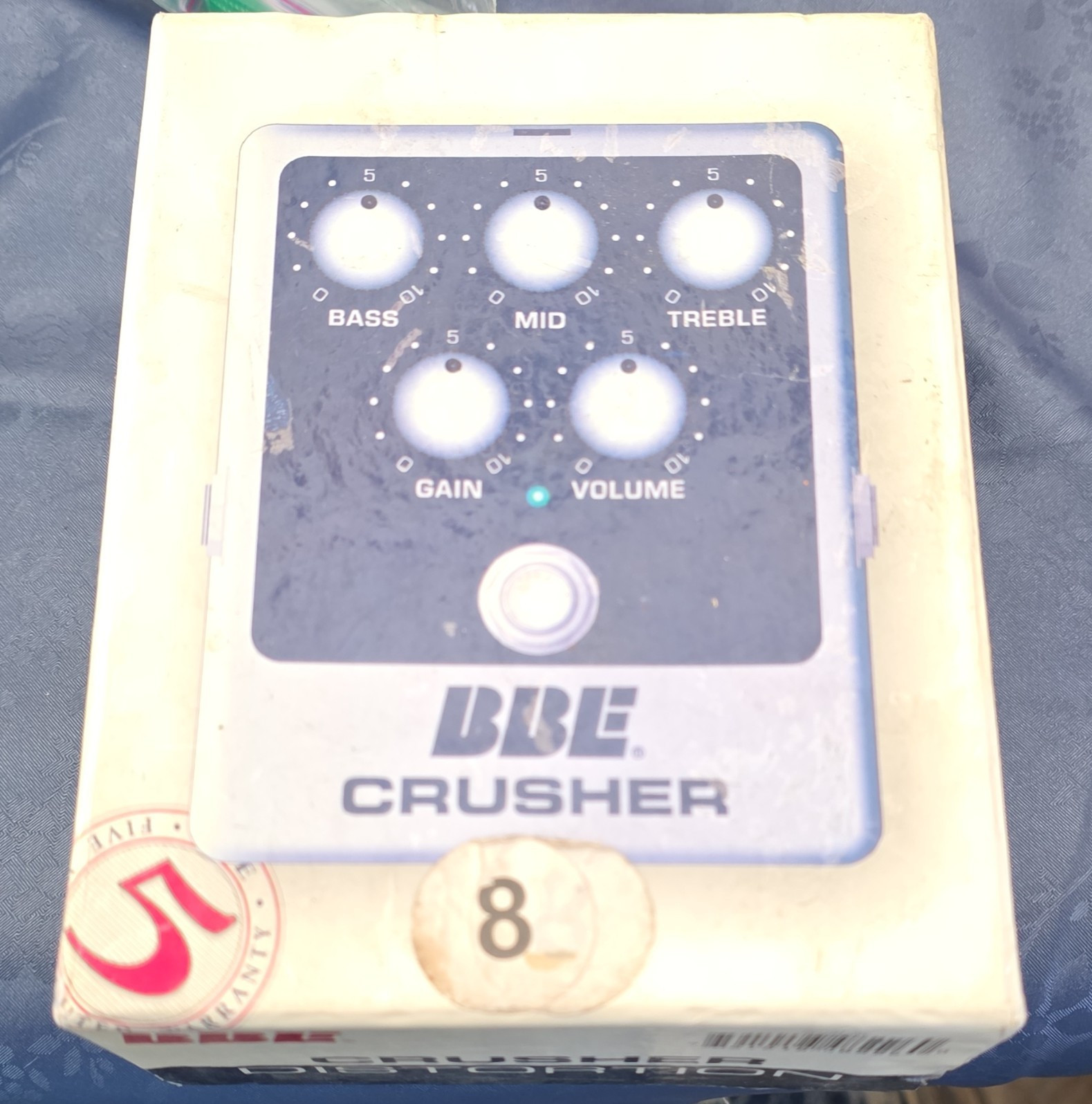 BBE Crusher Distortion Effects Pedal for Guitar w/ Box and Users Manual