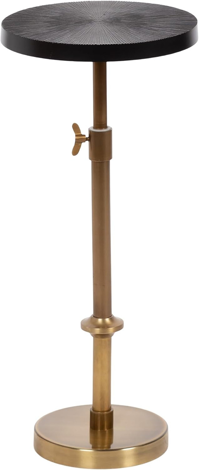 Engles Traditional Adjustable-Height Pedestal Drink Table, 10 X 10 X 30, Antique