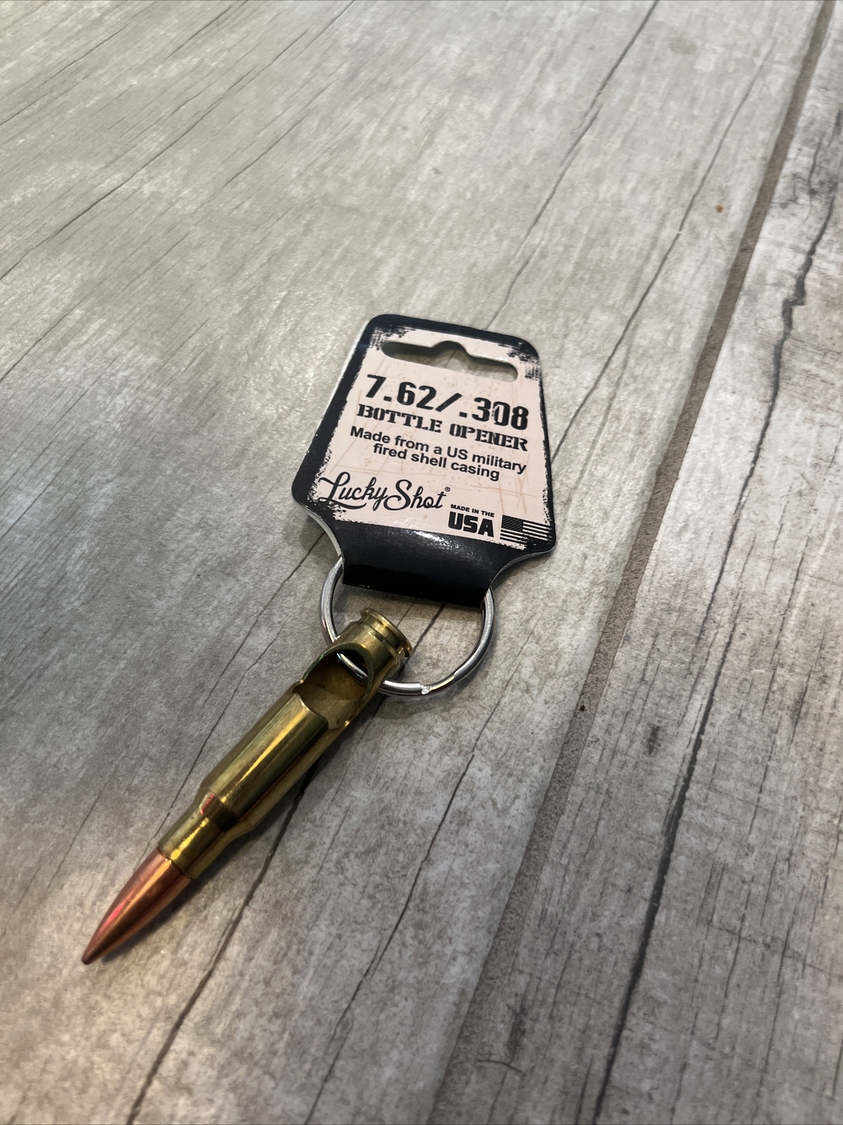 NEW LuckyShot RBKBO-308 7.62-308 Bottle Opener Keychain Made in USA