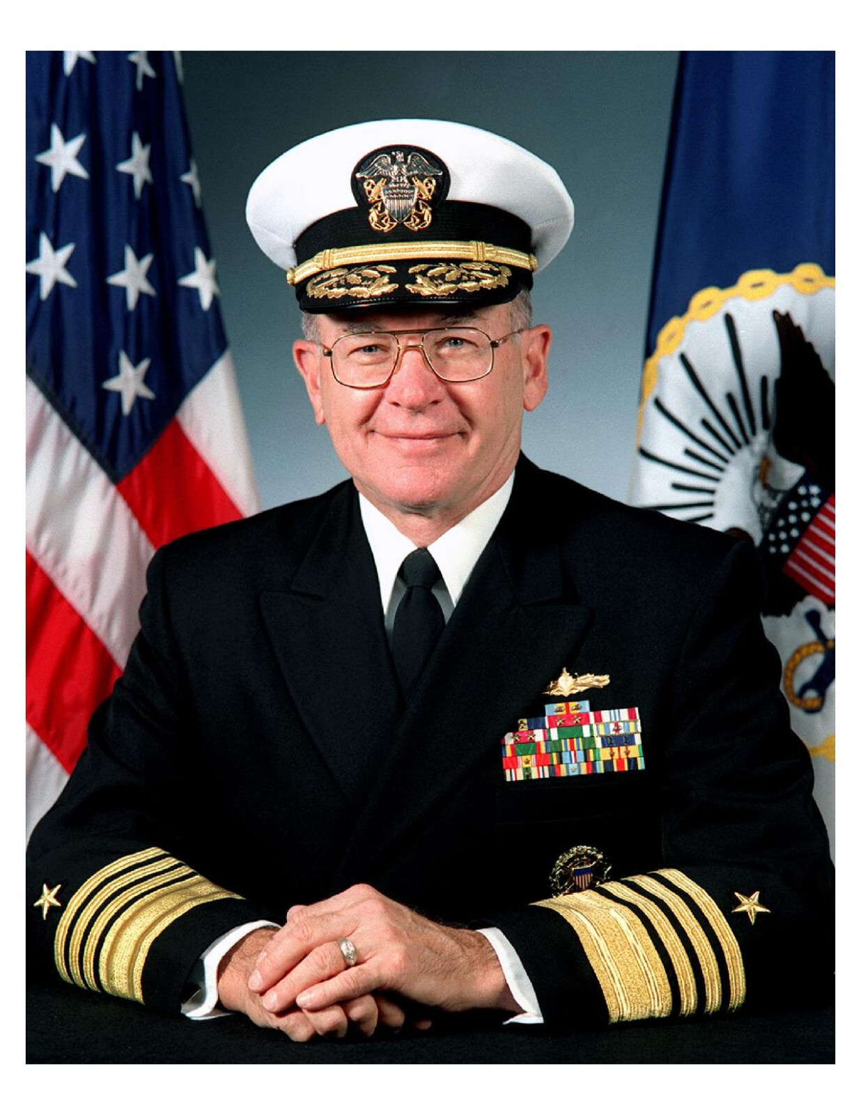 2000 United States Navy Admiral Vernon Eugene Clark 8x10 Photo On 8.5" x 11"