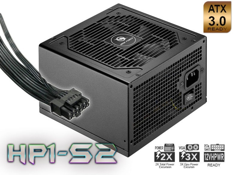 High Power HP1-S2850GD-F12S ATX3.0 12VHPWR 850W 80Plus Gold Power Supply