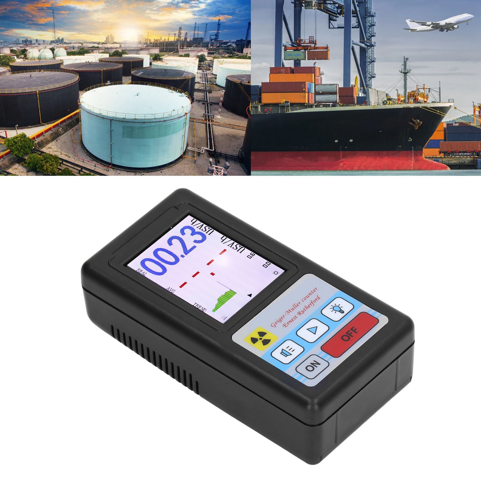 Nuclear Radiation Detector Counter Dosage Alarm Device Dosimeter New