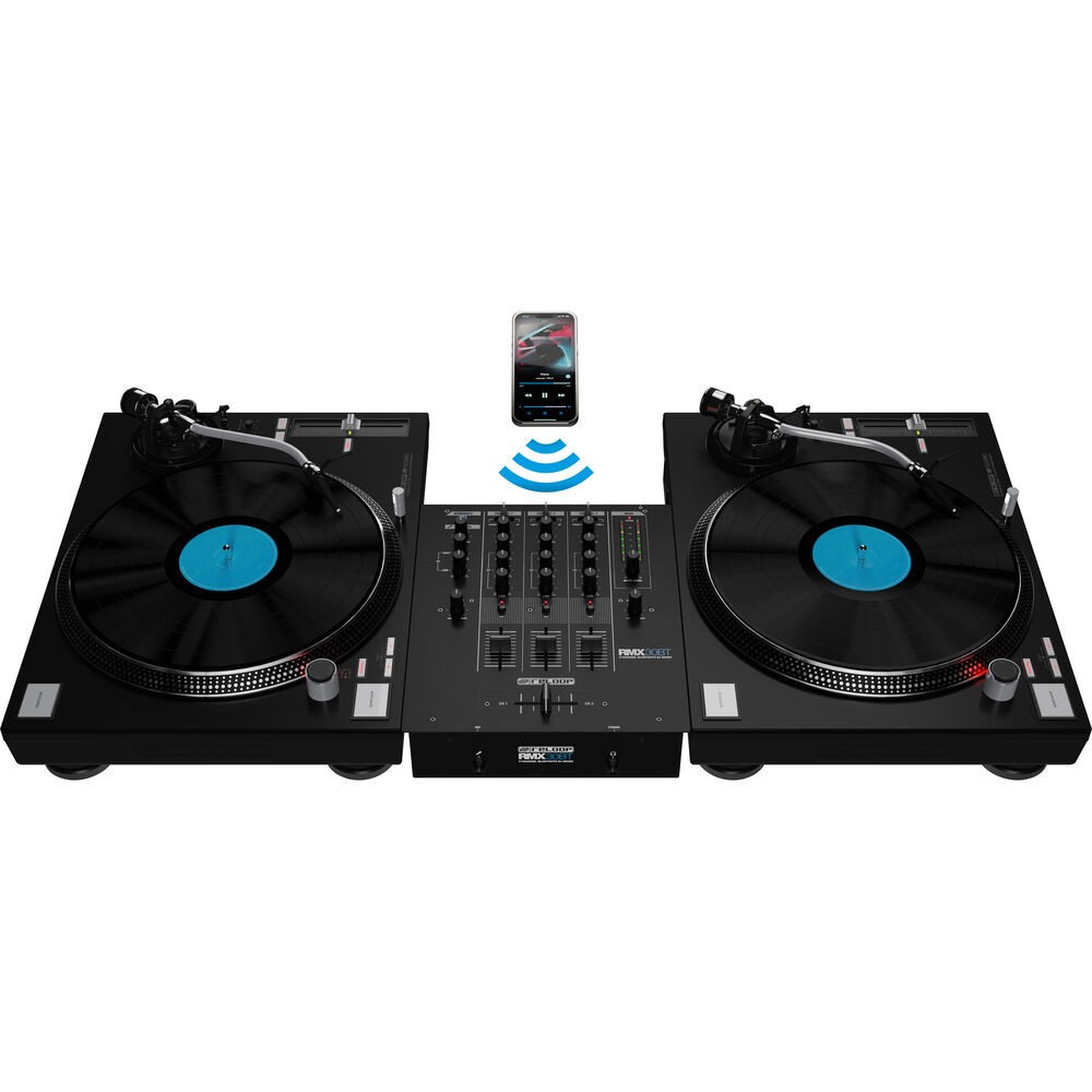 Reloop RMX-30 BT Bluetooth 3-Channel DJ Mixer Bundle w/ Cases & Bag