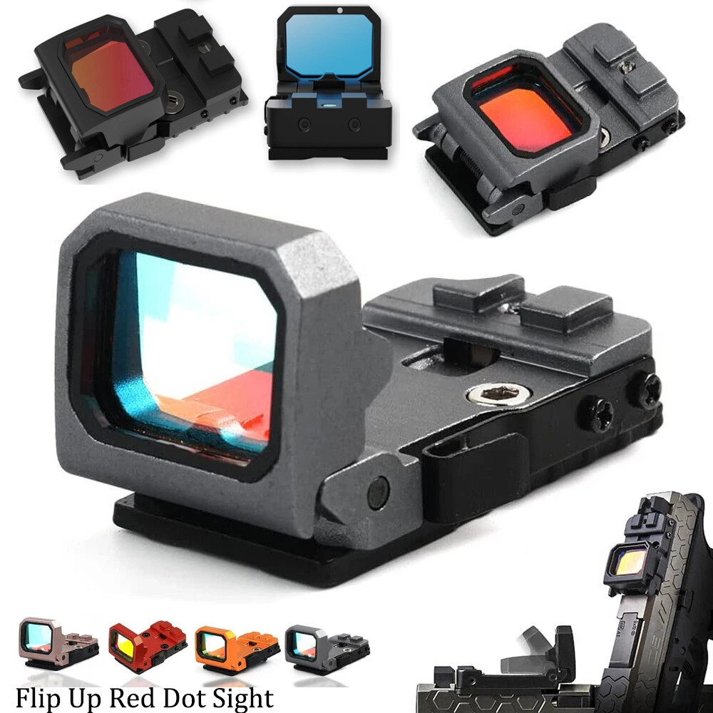 Mini Folding Flip Up RMR Red Dot Sight Holographic Reflex Sight For Glock Pistol