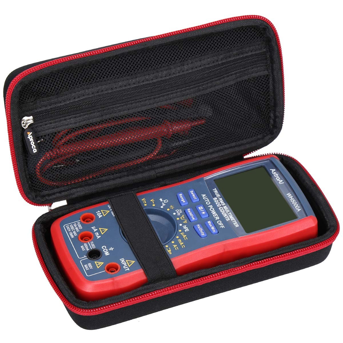 Aproca Case Compatible with AstroAI TRMS 6000 Digital Multimeter Analyzer Red