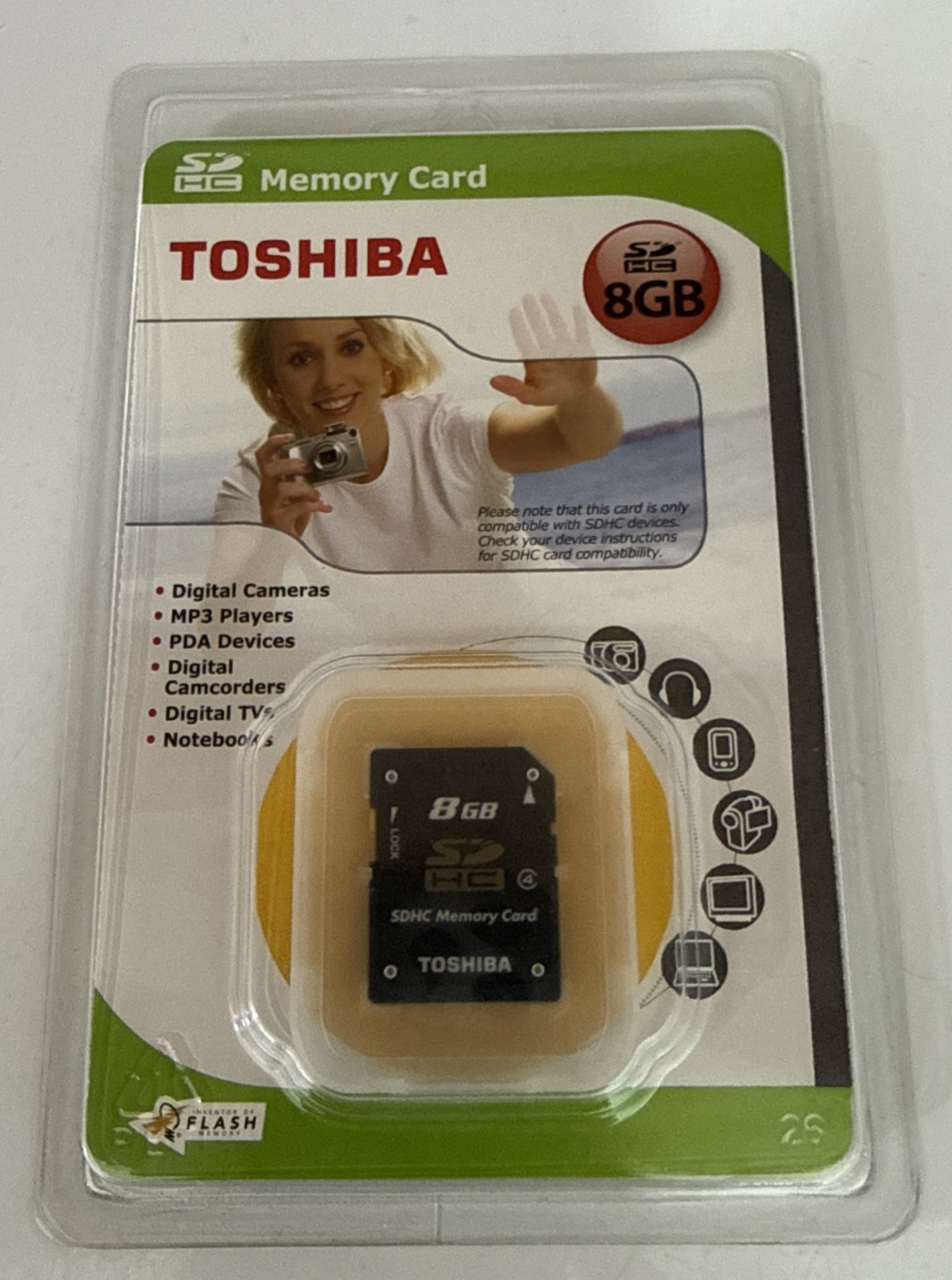 Toshiba 8GB SDHC Class 4 Memory Card 100% Genuine New