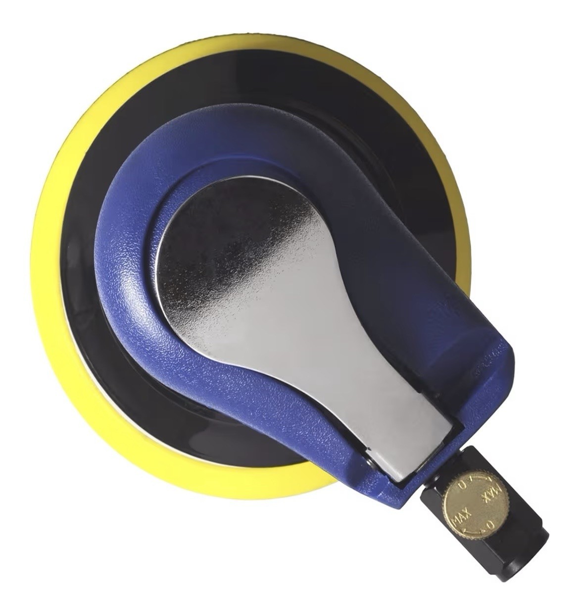 5” Blue Pneumatic Random Orbital Sander, Palm Held, Adjustable Grinder Sander