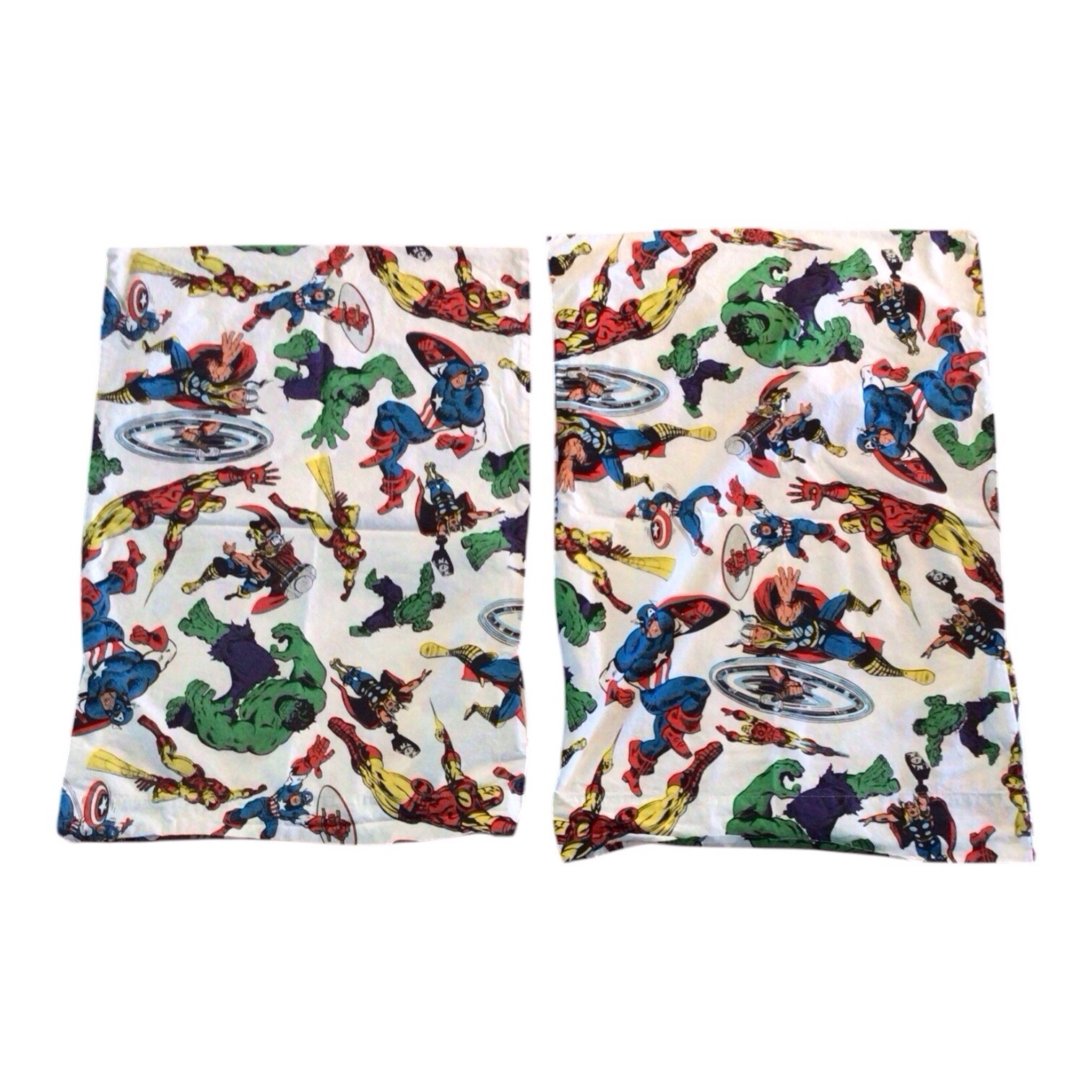 Pottery Barn Kids Marvel Comics 2 Standard Pillow Cases Cotton Superheroes