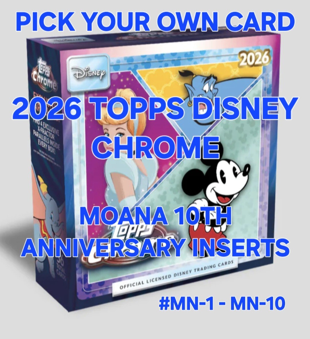 💥💥 2026 TOPPS CHROME DISNEY MOANA 10TH ANNIVERSARY INSERTS PICK YOUR CARD 💥💥