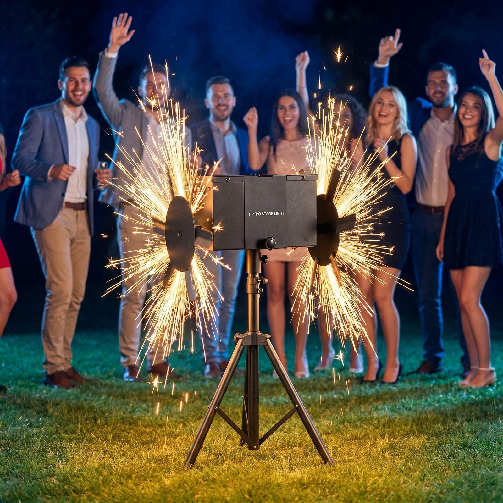 Rotation Cold Spark Firework Machine Sparkler Effect with Stand Wedding Stage