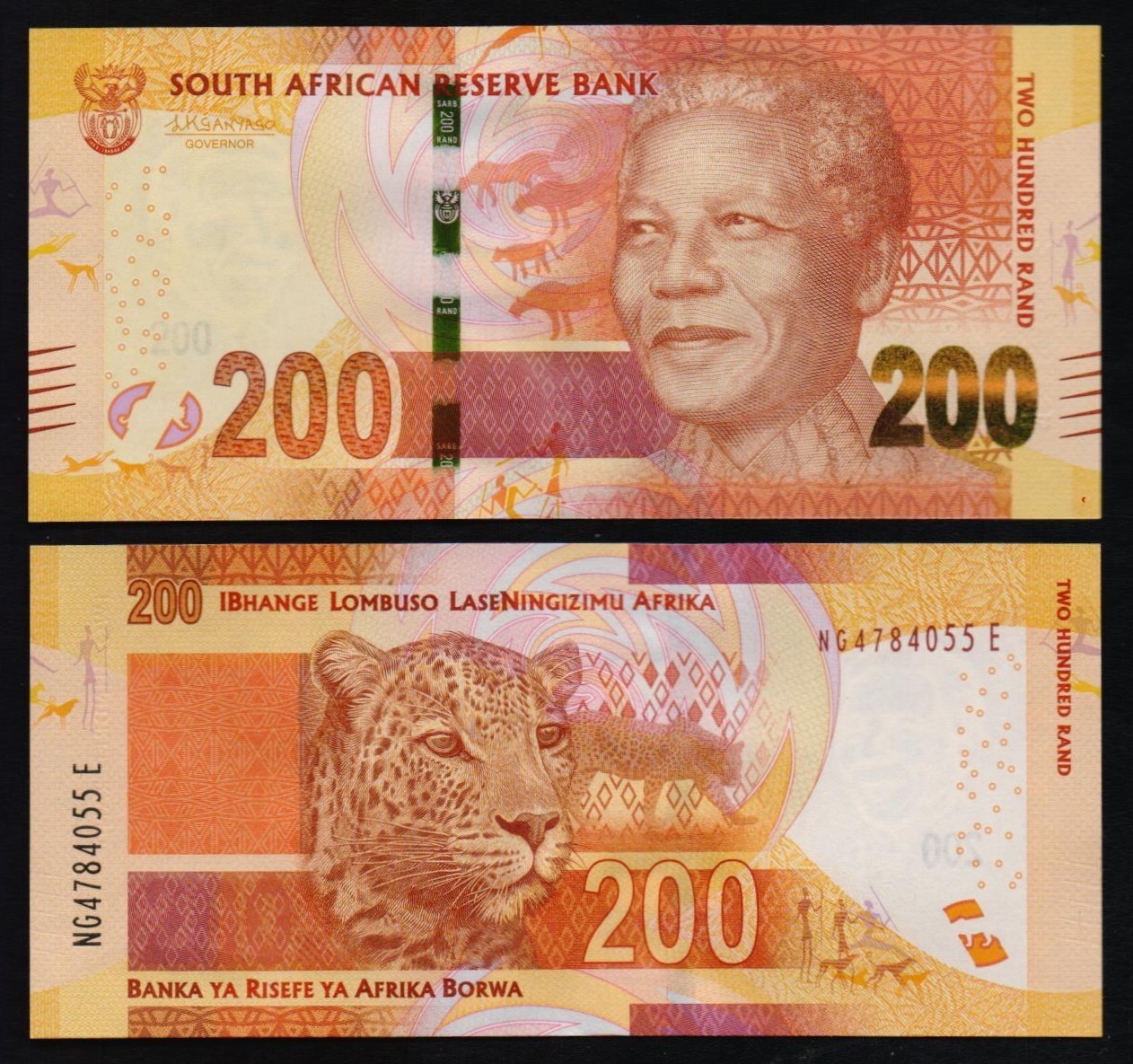 SOUTH AFRICA: B771b P142b 200 South Africa Rand 2015 Uncirculated Banknote.
