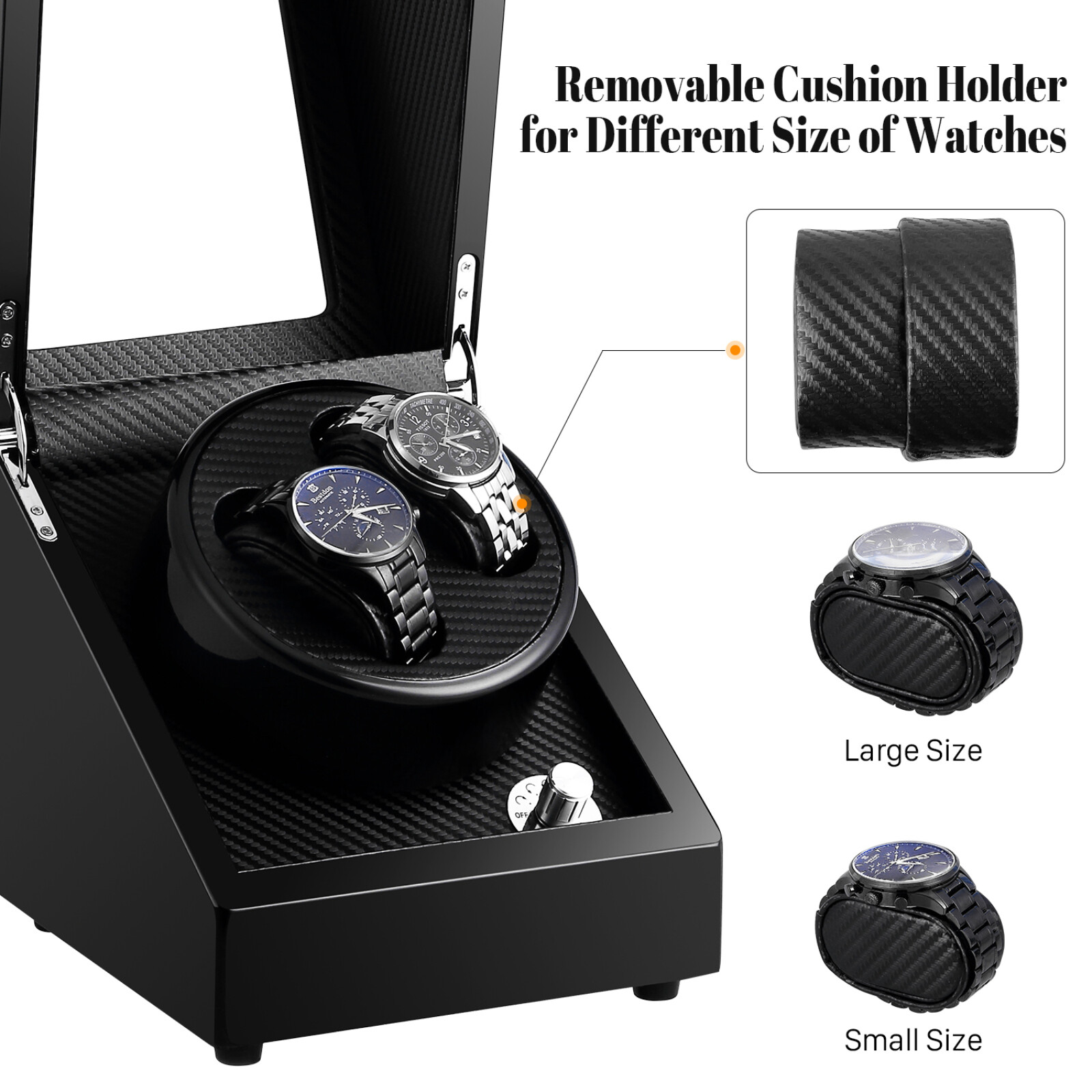 UTEN Automatic Rotation Watch Winder Storage Display Case w/ Speed Regulation