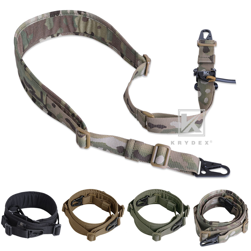 KRYDEX Modular Sling 2 / 1 Point Padded Tactical Shooting Sling Shoulder Strap