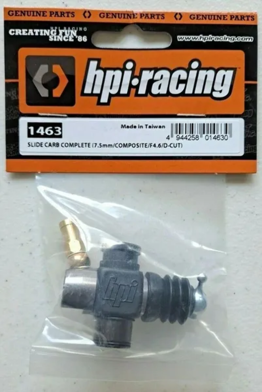 HPI Racing Complete Slide Carburetor (7.5mm/Composite/F4.6/D-Cut) 1463