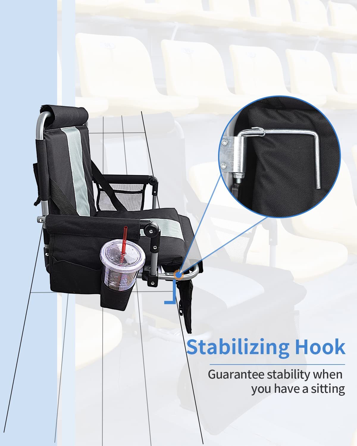 Stadium Seats for Bleachers with Back Support Bleacher Seats with Backs and C...