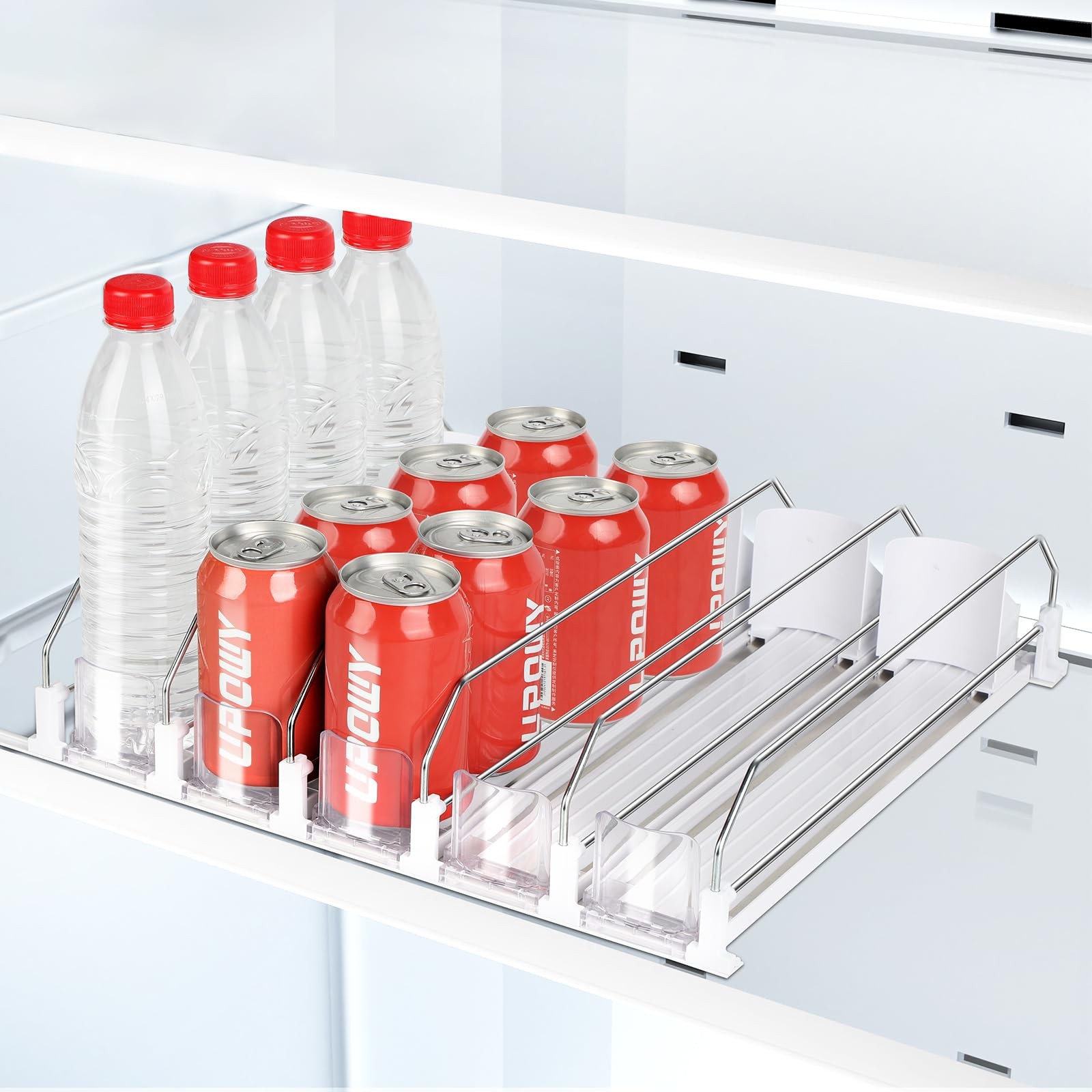 Drink Organizer for Fridge Soda Can Organizer Fridge Dispenser for Refrigerat...
