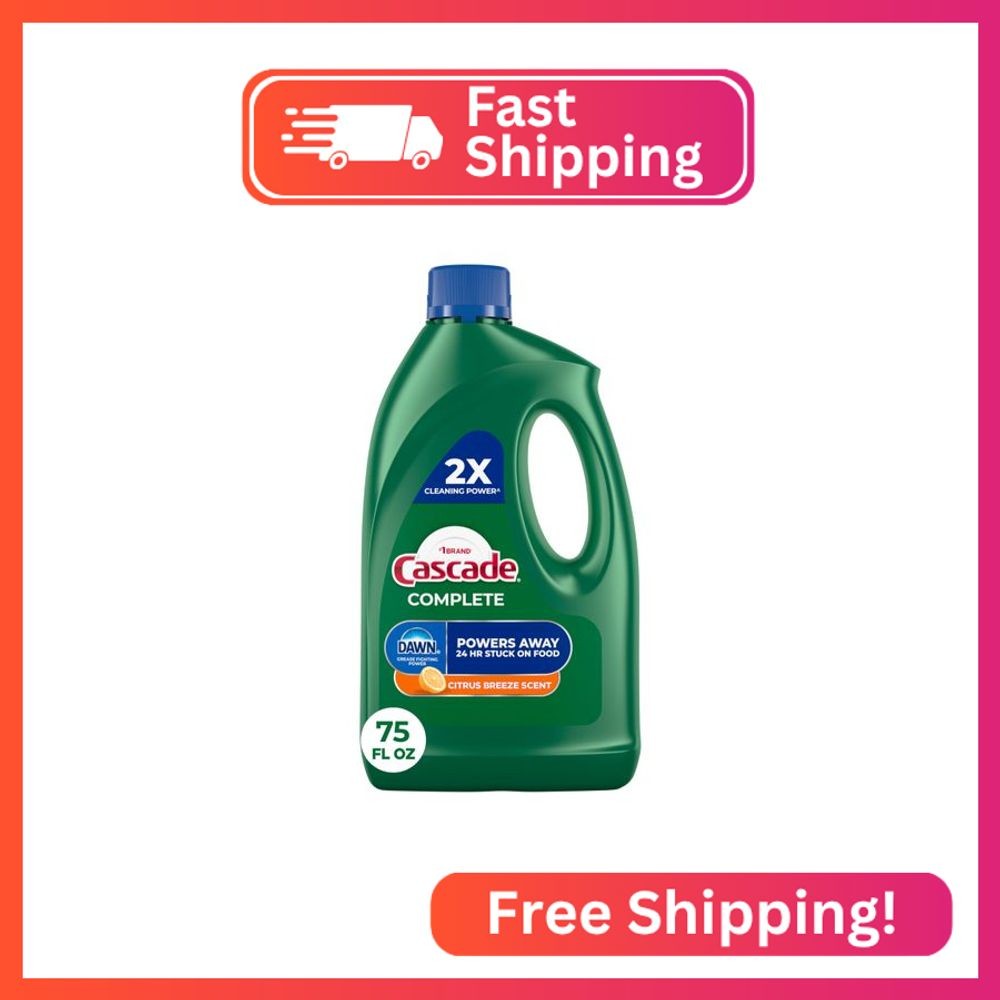 Cascade Complete Gel All-in-1 Dishwasher Detergent - Citrus breeze - 75 oz Packa