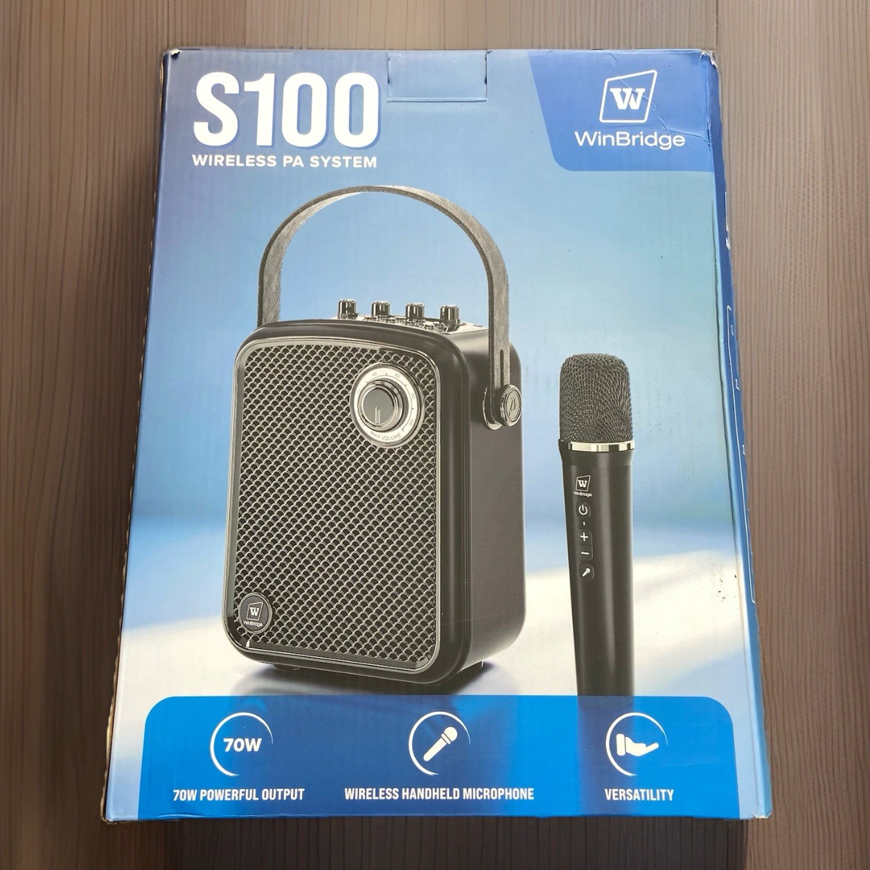 WinBridge S100 70W Voice Amplifier and Speaker with Mic, Bluetooth PA System