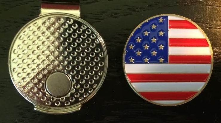 Top Quality Americal Flag US Flag Magnetic Hat Clip and Golf Ball Marker