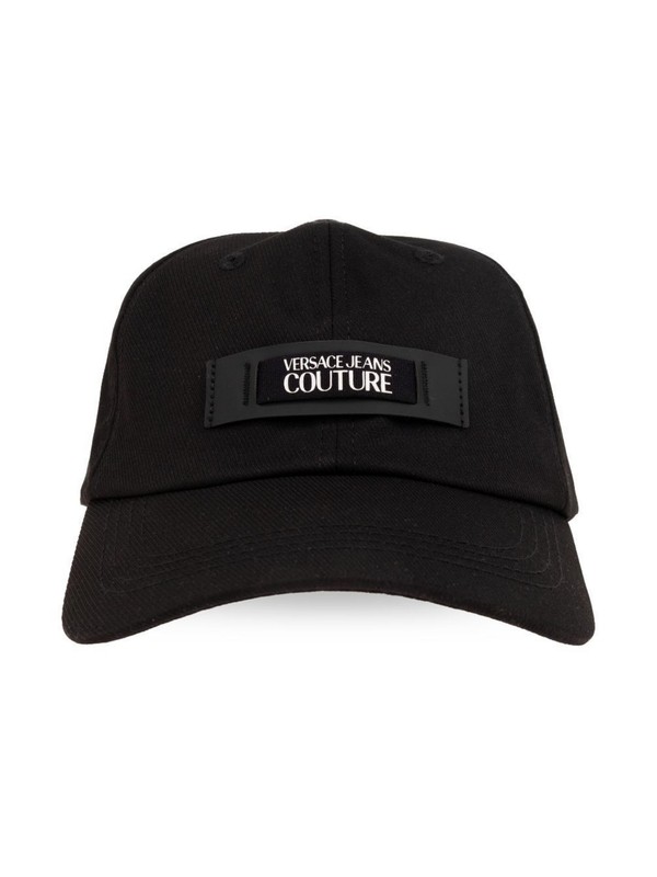 Versace Jeans Couture Black Logo Patch Baseball Cap – Cotton Hat-One Size