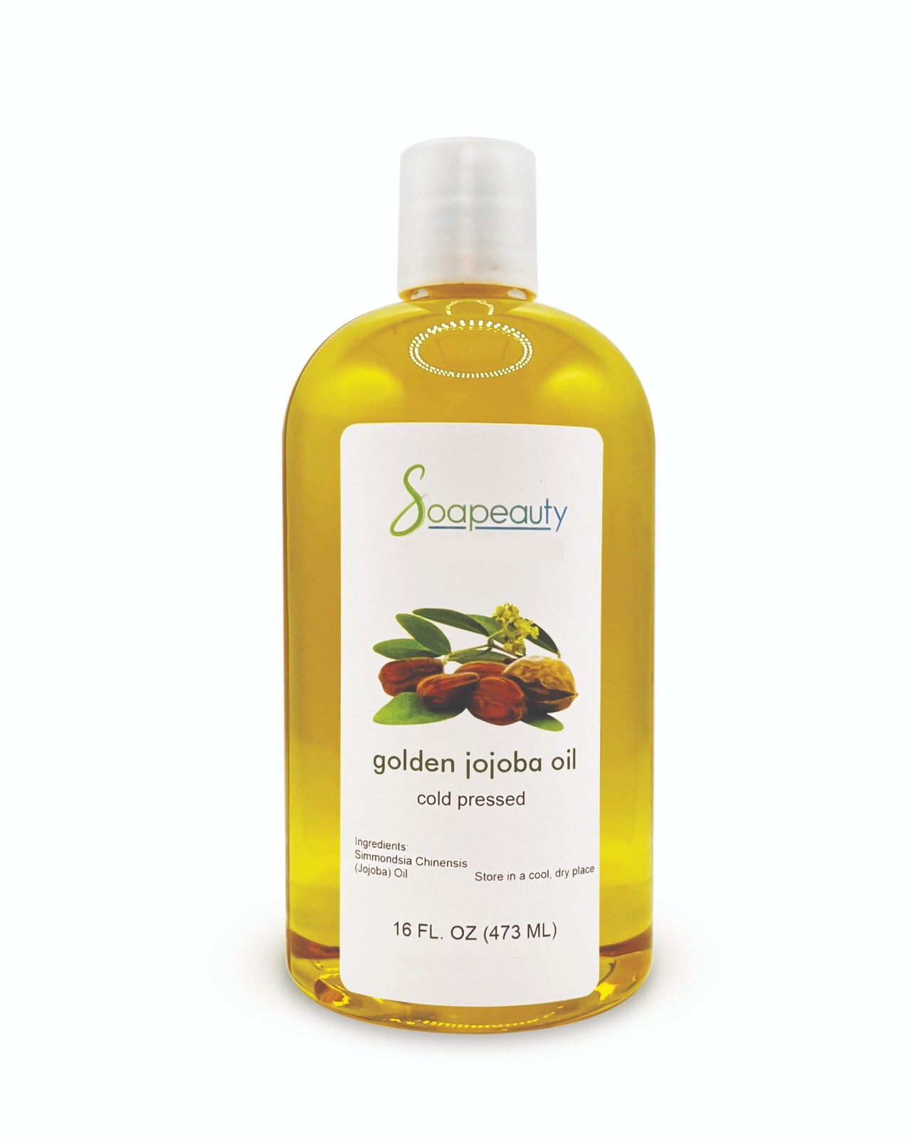 100% Pure & Natural Golden JOJOBA Oil  Cold Pressed – by Soapeauty – 16 fl oz