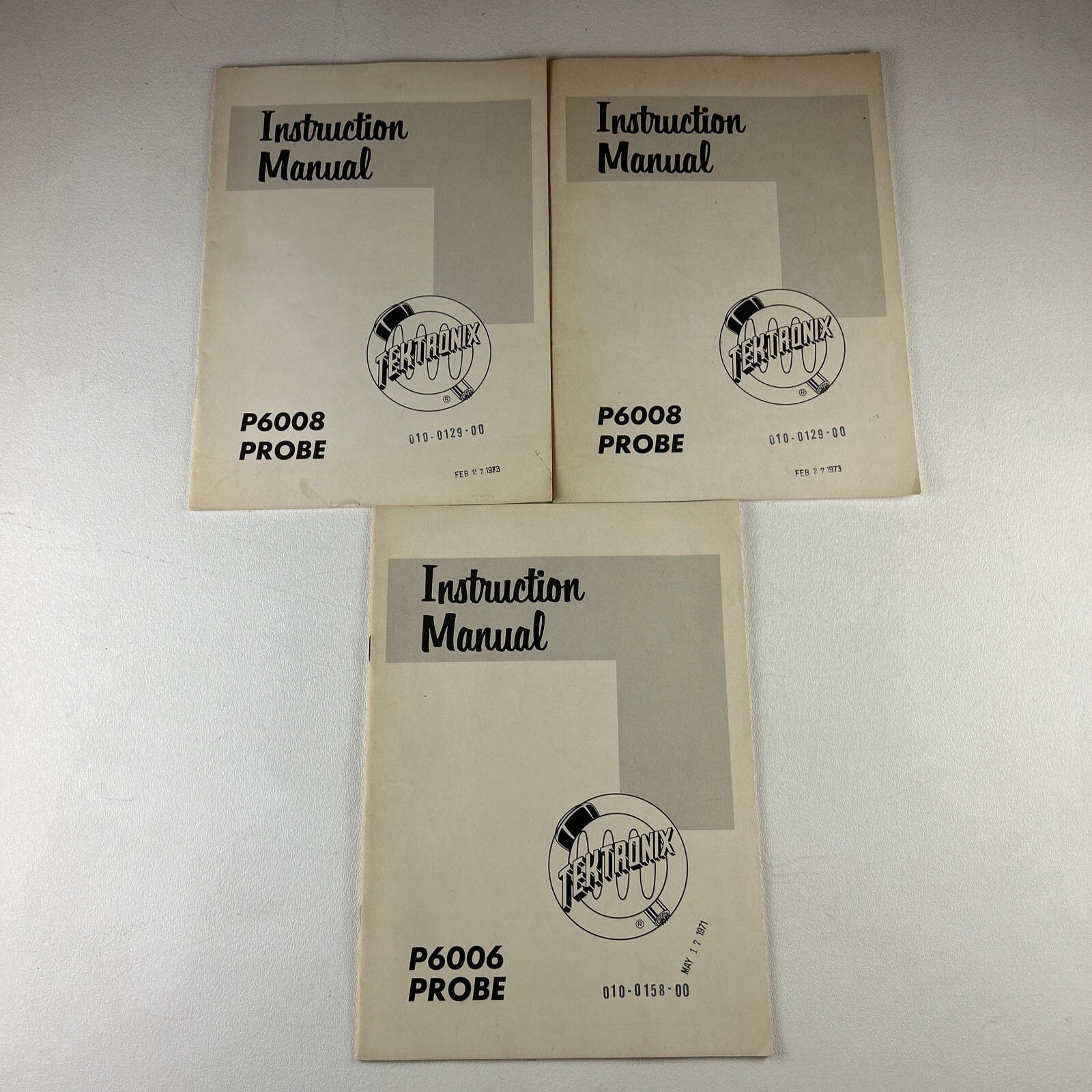 Tektronix P6006 & P6008 Probe Instruction Manuals