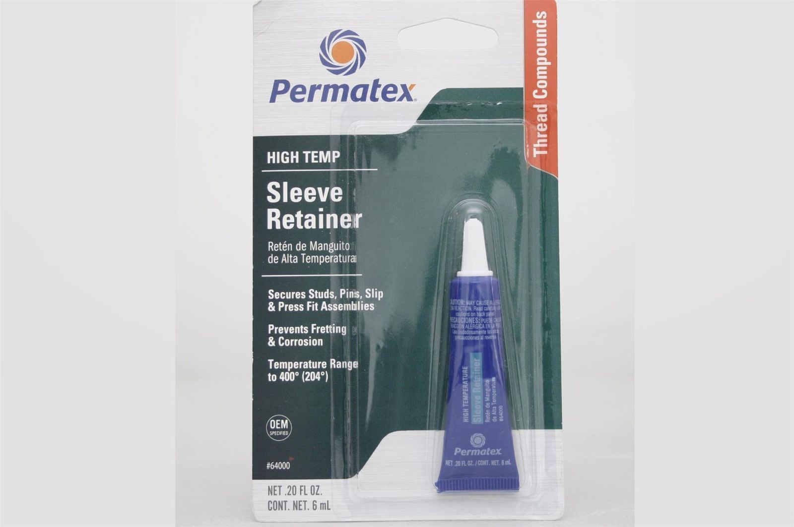 Permatex 64000 High Temperature Sleeve Retainer .20 oz