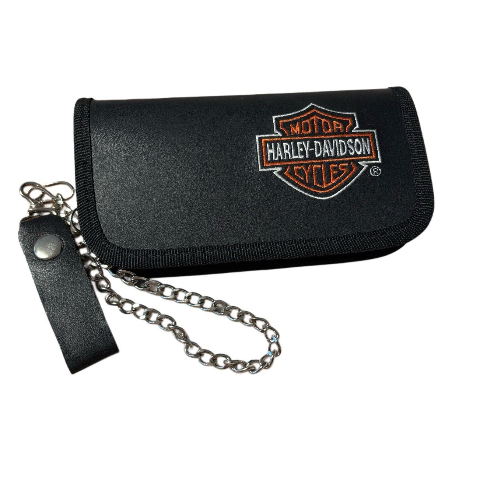 Harley Davidson Cycles Dart Case with Chain and 5 Steel Tip Darts Black Logo