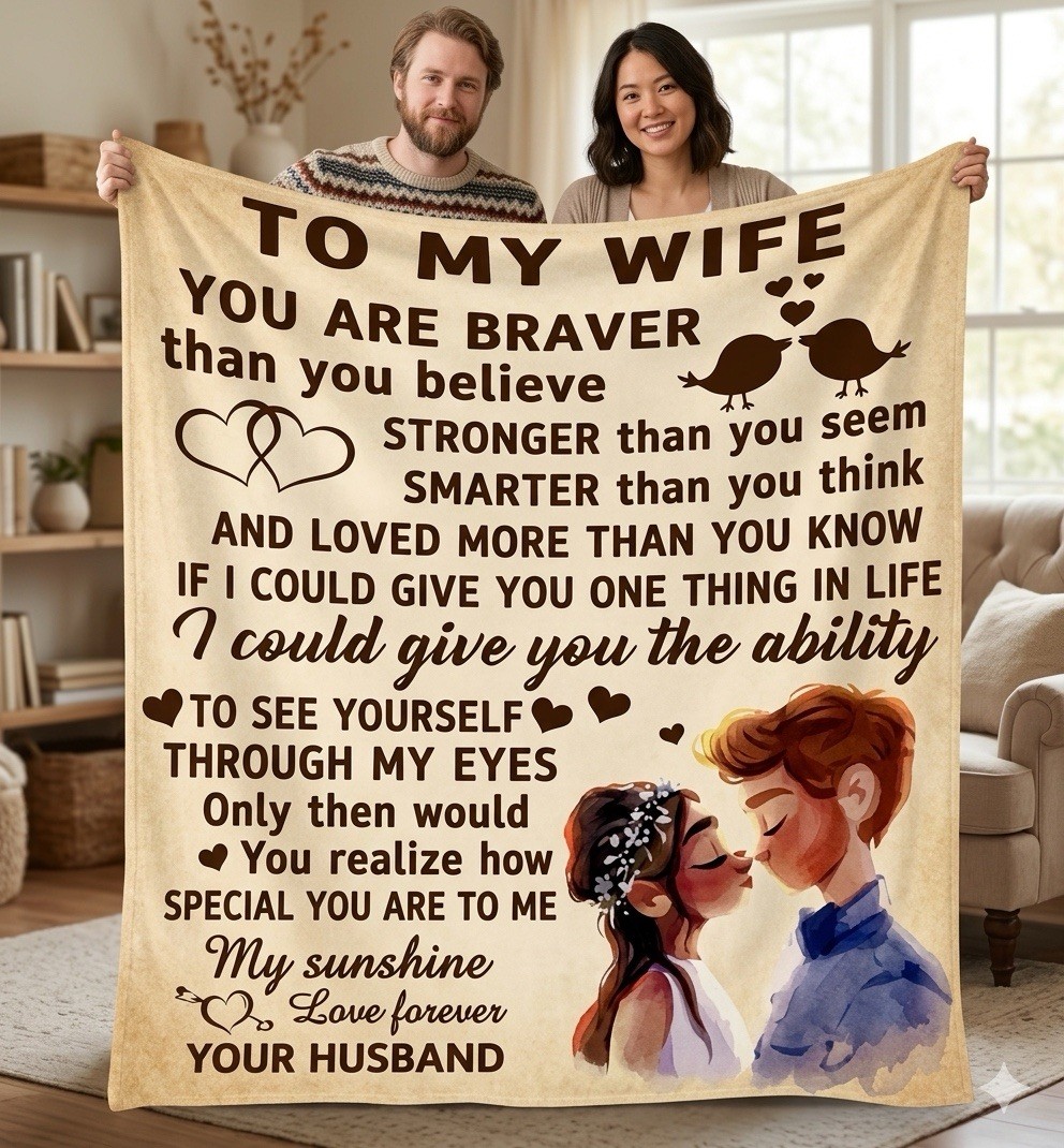 Fleece Aolisi  To my Wife  soft cuddly blanket  you are braver than you believe