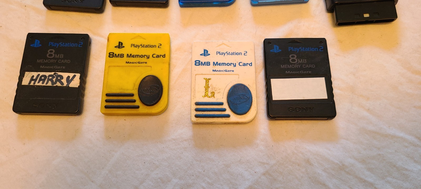 13 Vintage Playstation 2 PS2 Memory Cards 8 OEM Untested