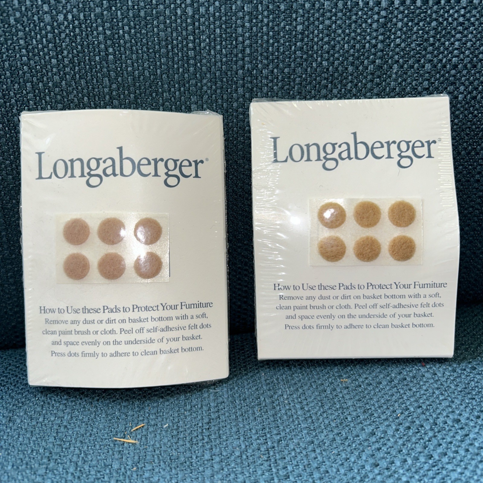 Longaberger Felt Pads Protective Felt Pads, 6 X 12 Felt Pads In Classic Natural