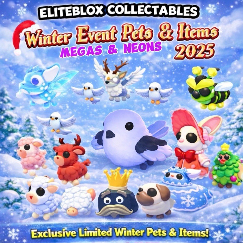 Adopt your Pet💕Winter 2025 Event Pets[Artic Dragon][Maine Coon][Snowball Pug]🎄