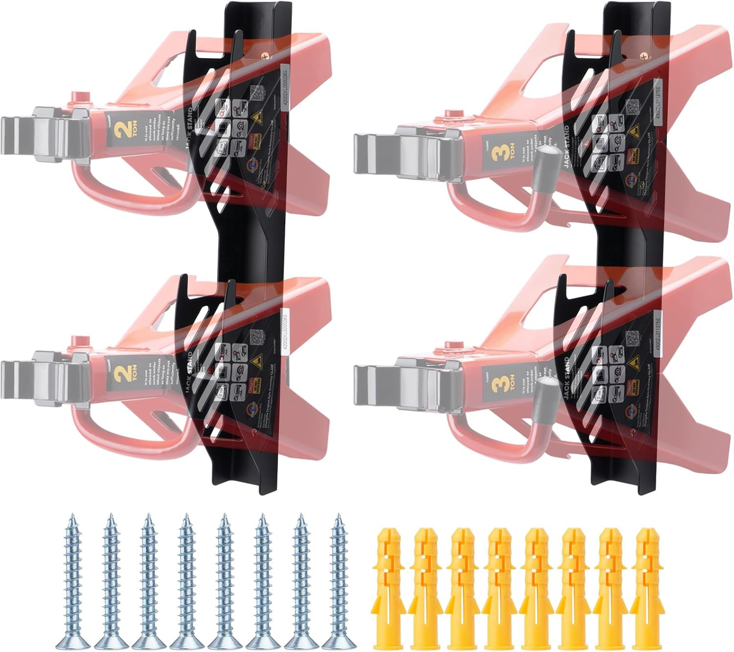 Jack Stand Wall Mount Organizer: Jack Stands Holder Storage Rack Mount - Fit for